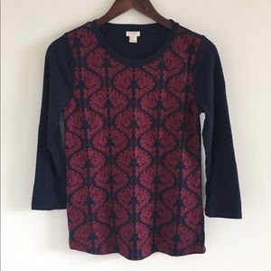 J. Crew embroidered top